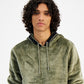 INC International Concepts Men's Regular Fit Ribbed Velour Hoodie Green Size Small