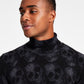 INC International Concepts Men's Cashmere Skull Print Turtleneck Sweater Black Size XX-Large