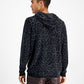 INC International Concepts Men's Cashmere Cheetah Print Hoodie Black Size Medium