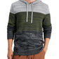 Sun + Stone Men's Colorblocked Hooded Sweater Gray Size X-Large