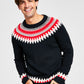 Charter Club Men's Fair Isle Mock Neck Holiday Sweater Black Size X-Large