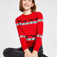 Charter Club Big Girl's Walking Scottie Holiday Sweater Red Size Small