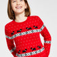 Charter Club Big Girl's Walking Scottie Holiday Sweater Red Size Small