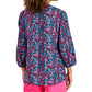 Charter Club Women's Garden Print Linen Tunic Blue Size X-Large