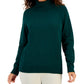 Karen Scott Women's Cotton Turtleneck Sweater Green Size Medium