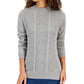 Karen Scott Women's Cable Knit Sweater Gray Size Medium