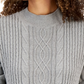 Karen Scott Women's Cable Knit Sweater Gray Size Medium