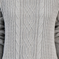 Karen Scott Women's Cable Knit Sweater Gray Size Medium