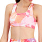 ID Ideology Women's Floating Petals Medium Impact Sports Bra Pink