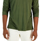Alfani Men's Regular Fit Solid Long-Sleeve Supima Polo Shirt Green Size X-Large