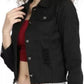 Style & Co Women's Classic Denim Jacket Black Size Large