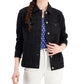 Style & Co Women's Denim Trucker Jacket Black Size Large