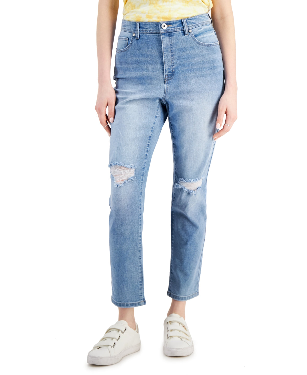 Style & Co Women's High Rise Slim Leg Ankle Jeans Blue Size 14