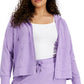 ID Ideology Women's Plus Size Full-Zip Hooded Jacket Purple Size 1X