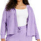 ID Ideology Women's Full Zip Hooded Jacket Purple Size 3X