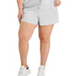 ID Ideology Women's Retro Recycled Drawstring Shorts Gray Size 1X