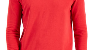 Alfani Men's Solid Crewneck Sweater Red Size XX-Large
