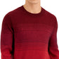 Alfani Men's Ombre Striped Sweater Red Size Large