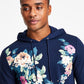INC International Concepts Men's Andres Regular Fit Floral Hoodie Blue Size Small