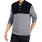 INC International Concepts Men's Colorblocked Mock Neck Sweater Gray Size Medium