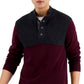 INC International Concepts Men's Colorblocked Mock Neck Sweater Red Size Medium