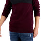 INC International Concepts Men's Colorblocked Mock Neck Sweater Red Size Medium