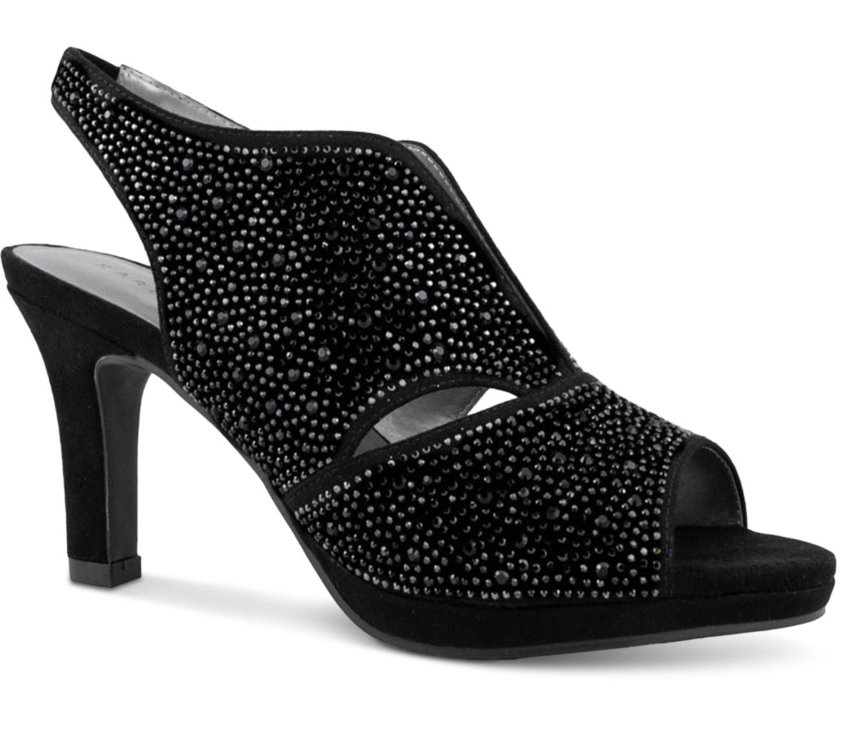 Karen Scott Women's Brilee Peep Toe Pumps Black Size 6.5 M