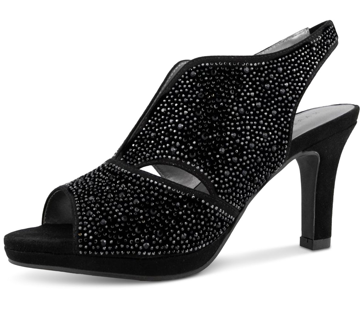 Karen Scott Women's Brilee Peep Toe Pumps Black Size 6.5 M