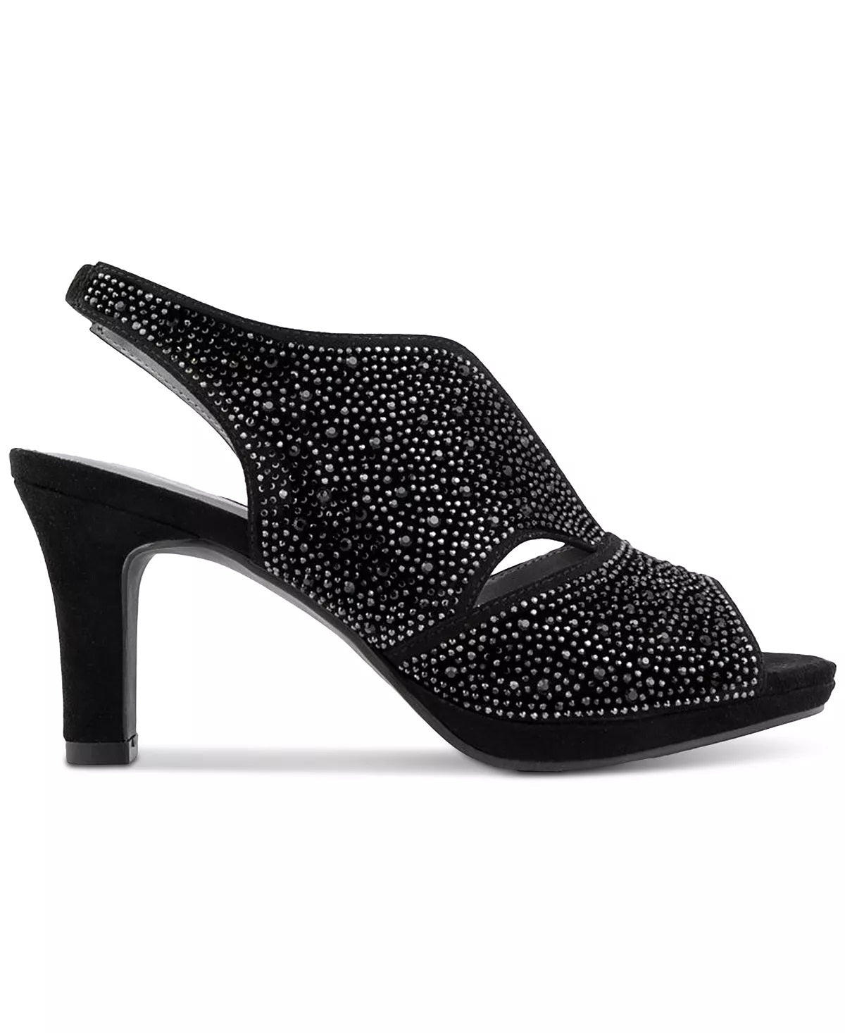 Karen Scott Women's Brilee Peep Toe Pumps Black Size 11 M