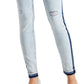 INC International Concepts Women's High Rise Ripped Skinny Jeans Blue Size 6