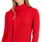 Charter Club Women's Solid Cable Scarf Sweater Red Size X-Large