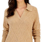 Charter Club Women's Long Sleeve Sweater Brown Size Small