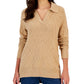 Charter Club Women's Long Sleeve Sweater Brown Size Small