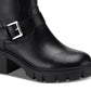 Sun + Stone Women's Lionell Moto Booties Black Size 7 M