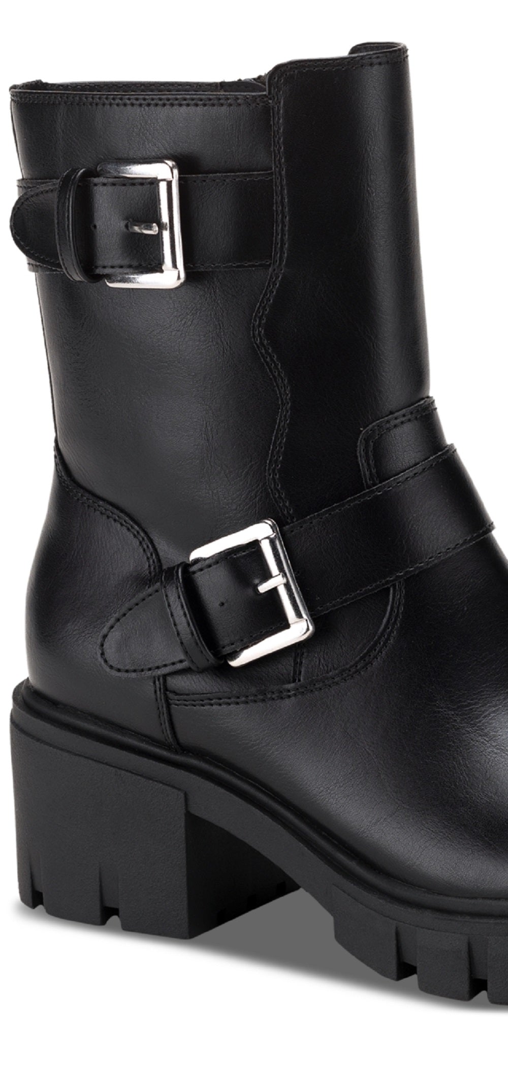 Sun + Stone Women's Lionell Moto Booties Black Size 9 M