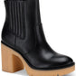 Sun + Stone Women's Lennii Lug Sole Booties Black Size 8 M