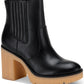 Sun + Stone Women's Lennii Lug Sole Booties Black Size 10 M
