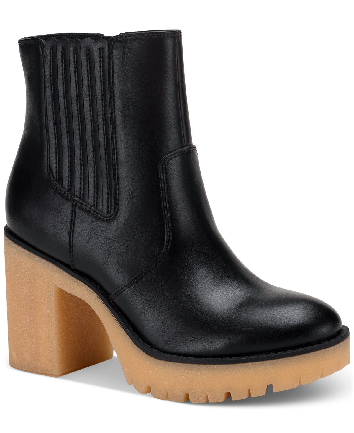 Sun + Stone Women's Lennii Lug Sole Booties Black Size 10 M