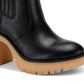 Sun + Stone Women's Lennii Lug Sole Booties Black Size 10 M
