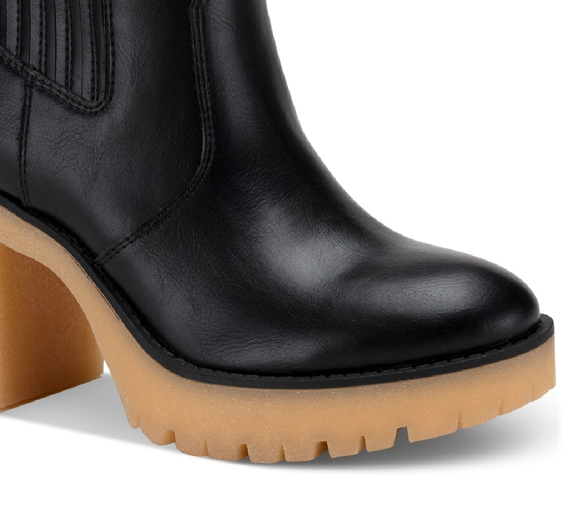 Sun + Stone Women's Lennii Lug Sole Booties Black Size 10 M