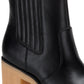 Sun + Stone Women's Lennii Lug Sole Booties Black Size 10 M