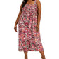 INC International Concepts Women's Smocked Jumpsuit Red Size 3X