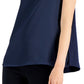 Alfani Women's Satin Front Sleeveless Tank Top Blue Size X-Large