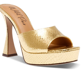 Wild Pair Women's Rajaah Platform Slide Sandals Yellow Size 7 M