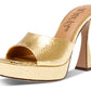 Wild Pair Women's Rajaah Platform Slide Sandals Yellow Size 7 M