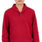 Club Room Men's Shawl Collar Sprilite Fleece Sweater Red Size Large