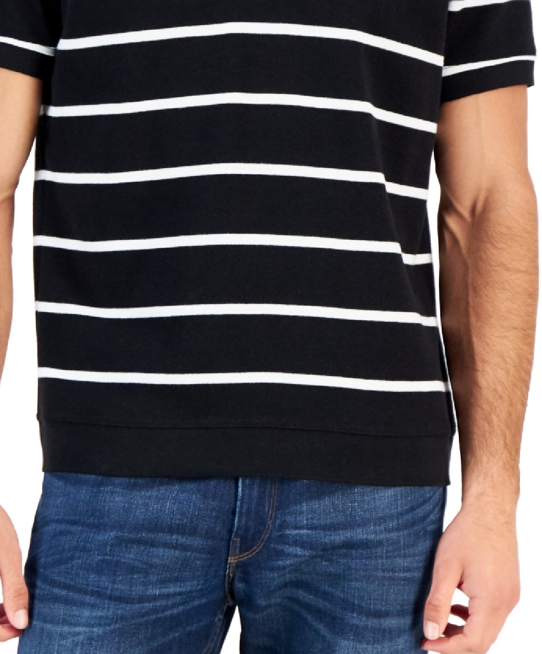 Club Room Men's Johnny Collar Polo Black Size Large