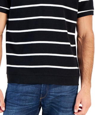 Club Room Men's Johnny Collar Polo Black Size Large