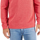 Club Room Men's Birdseye Quarter Zip Pullover Orange Size Medium