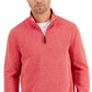 Club Room Men's Birdseye Quarter Zip Pullover Orange Size Large